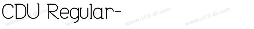 CDU Regular字体转换